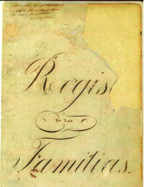 Stephen F. Austin's Register of Families Stephen F. Austin's Register of Families
